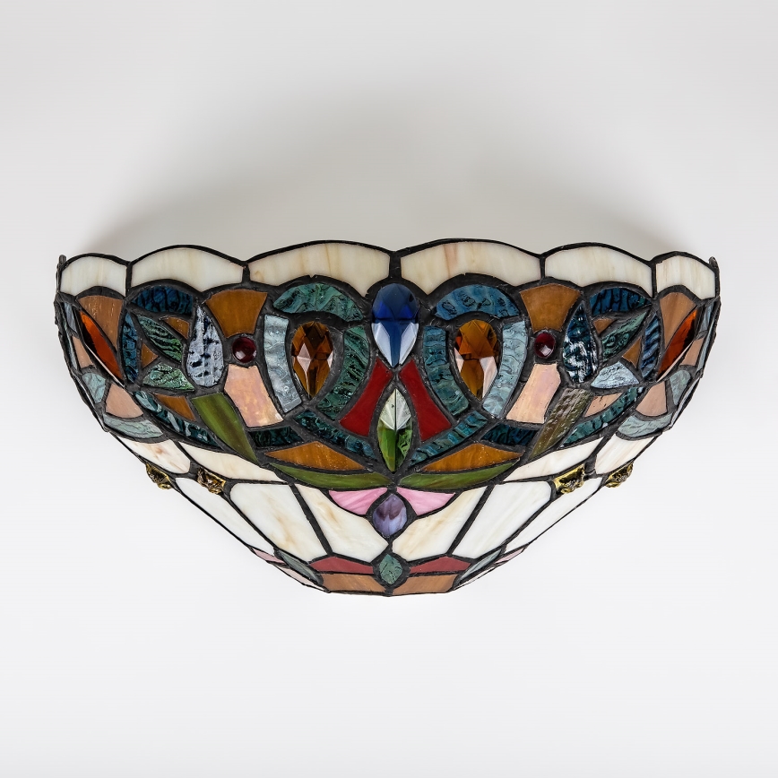 Brilagi - Aplique de parede Tiffany em vitral LUISA 1xE27/40W/230V