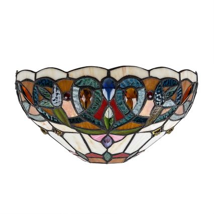 Brilagi - Aplique de parede Tiffany em vitral LUISA 1xE27/40W/230V