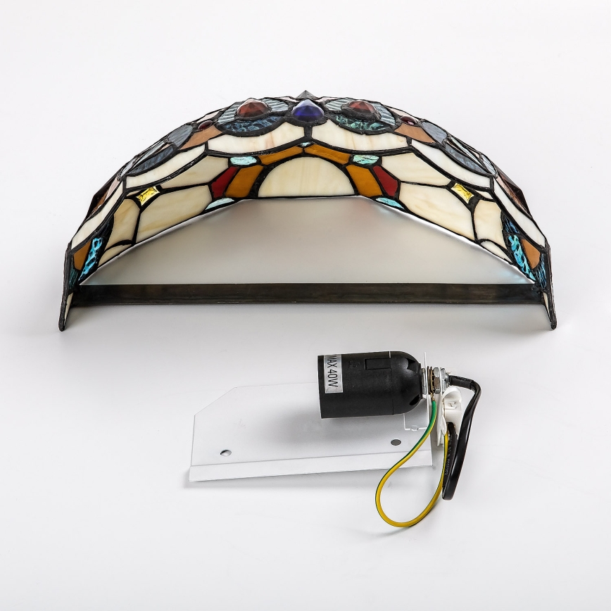 Brilagi - Aplique de parede Tiffany em vitral LUISA 1xE27/40W/230V