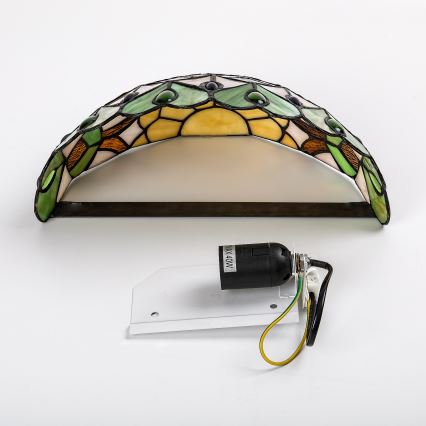 BRILAGI - Aplique de parede Tiffany em vitral MARGARET 1xE27/40W/230V