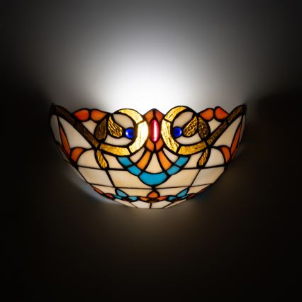 Brilagi - Aplique de parede Tiffany em vitral MIRABELLA 1xE14/40W/230V