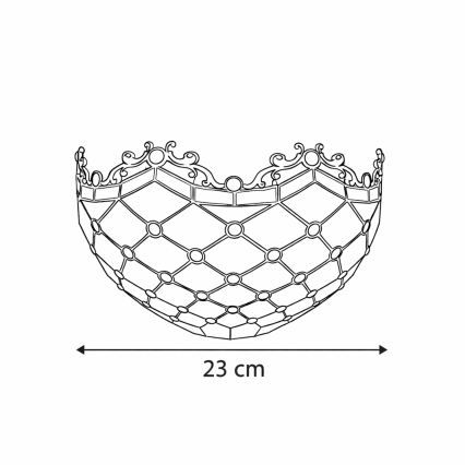Brilagi - Aplique de parede Tiffany em vitral MIRABELLA 1xE14/40W/230V