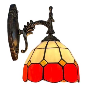 Brilagi - Aplique de parede Tiffany em vitral SIENNA 1xE14/40W/230V