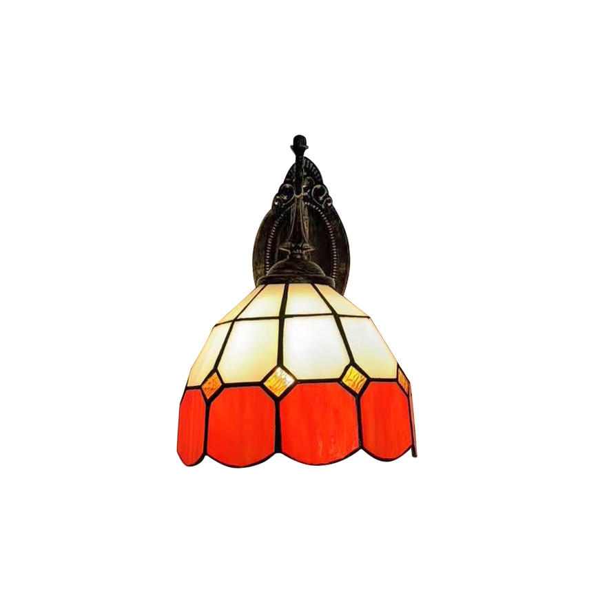 Brilagi - Aplique de parede Tiffany em vitral SIENNA 1xE14/40W/230V