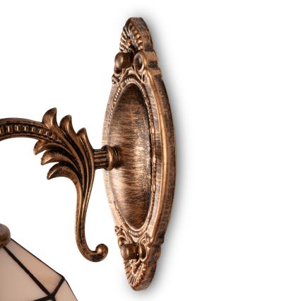 Brilagi - Aplique de parede Tiffany em vitral SIENNA 1xE14/40W/230V