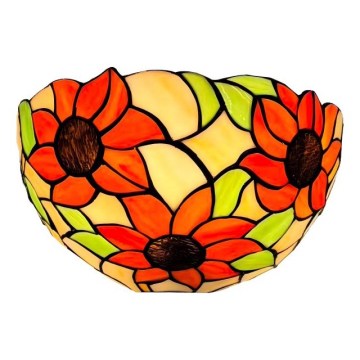 Brilagi - Aplique de parede Tiffany em vitral SUNFLOWER 1xE14/40W/230V