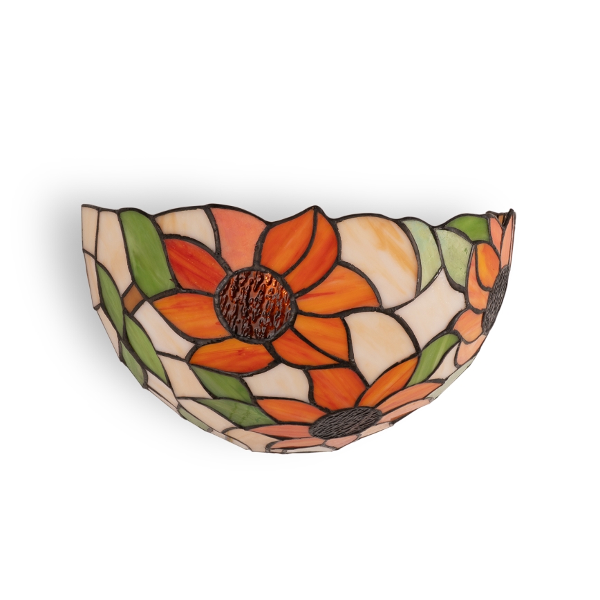 Brilagi - Aplique de parede Tiffany em vitral SUNFLOWER 1xE14/40W/230V
