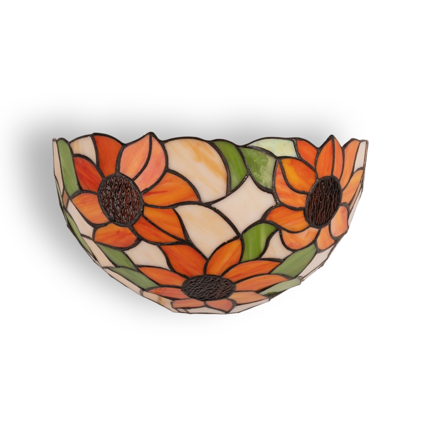 Brilagi - Aplique de parede Tiffany em vitral SUNFLOWER 1xE14/40W/230V