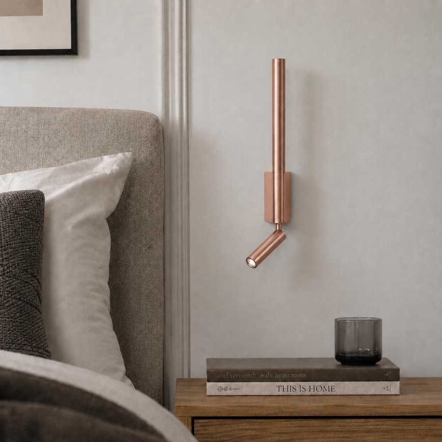 BRILAGI - Aplique de parede direcionável VIXON LED/3W/230V + LED/5W, acabamento bronze, CRI 90
