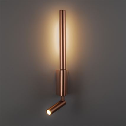 BRILAGI - Aplique de parede direcionável VIXON LED/3W/230V + LED/5W, acabamento bronze, CRI 90