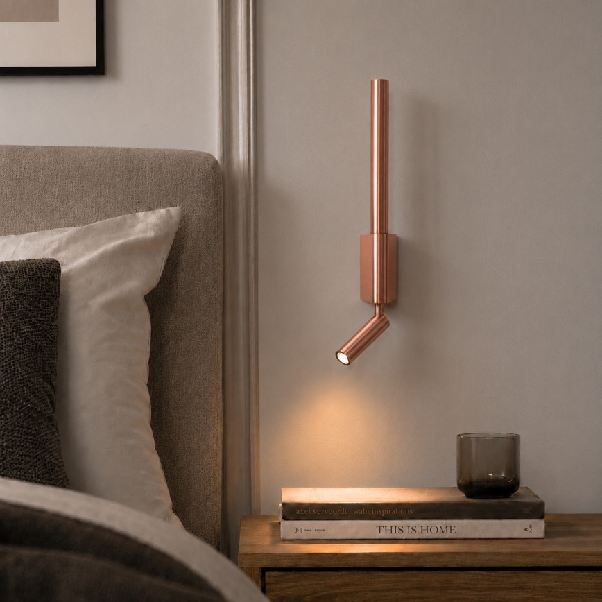 BRILAGI - Aplique de parede direcionável VIXON LED/3W/230V + LED/5W, acabamento bronze, CRI 90