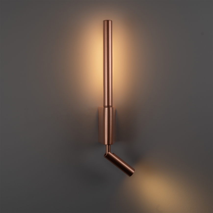 BRILAGI - Aplique de parede direcionável VIXON LED/3W/230V + LED/5W, acabamento bronze, CRI 90