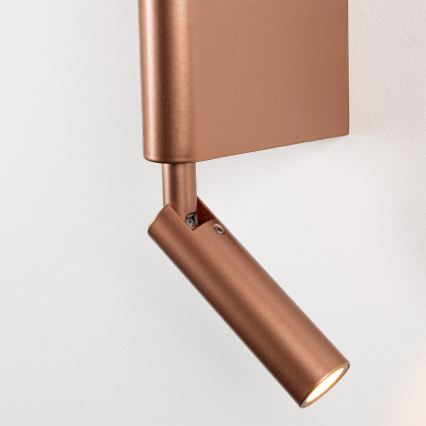 BRILAGI - Aplique de parede direcionável VIXON LED/3W/230V + LED/5W, acabamento bronze, CRI 90