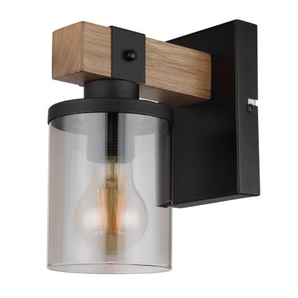 Brilagi - Aplique de parede VISTA 1xE27/60W/230V, acabamento em carvalho