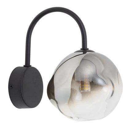 Brilagi - Aplique de parede VULCANO 1xG9/8W/230V preto/preto fumê