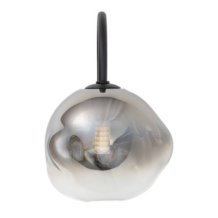 Brilagi - Aplique de parede VULCANO 1xG9/8W/230V preto/preto fumê