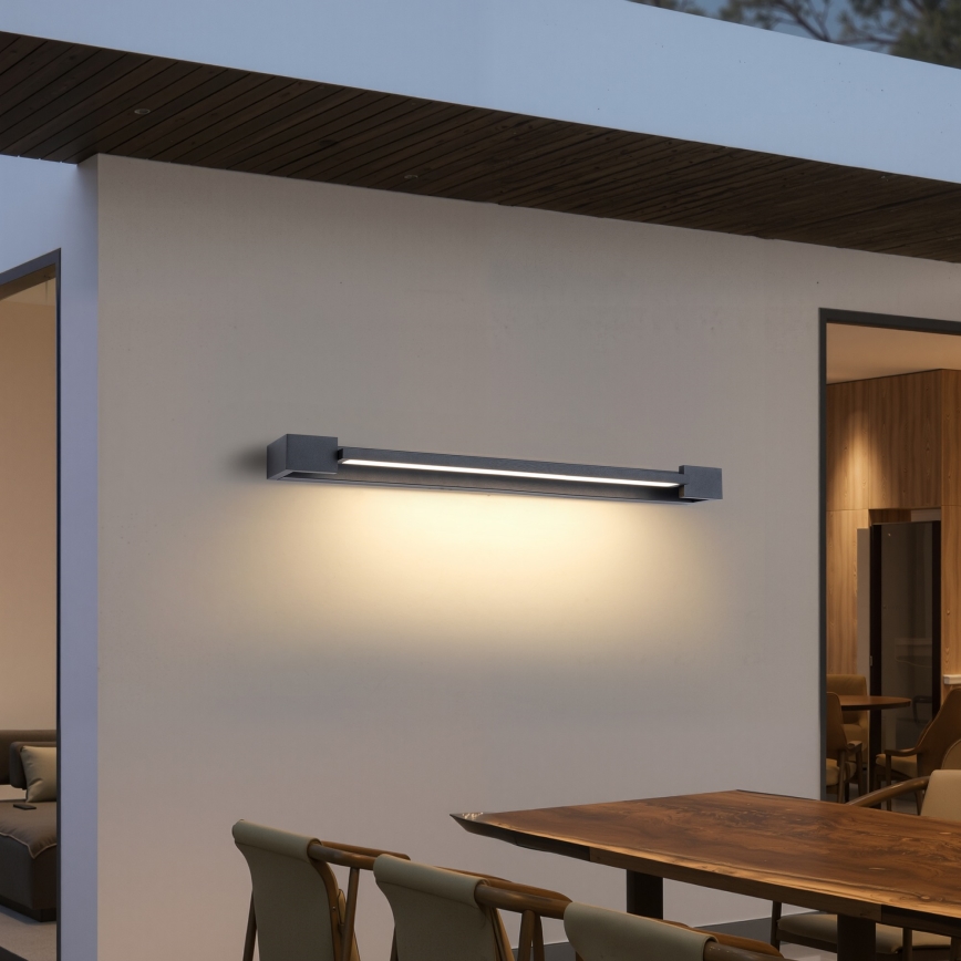 Brilagi - Aplique de parede exterior LED AQUA LINE, 24W, 230V, 90 cm, IP44, antracite, IRC 90