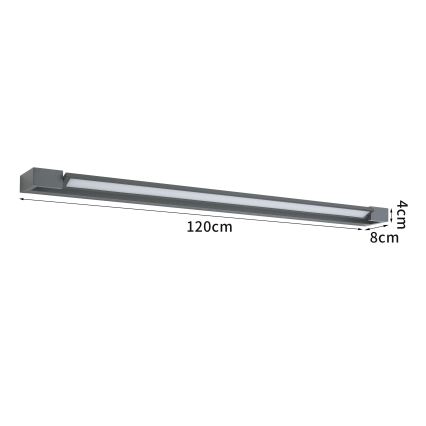 Brilagi - Aplique de parede LED para exterior AQUA LINE LED/36W/230V 120 cm IP44 antracite CRI 90