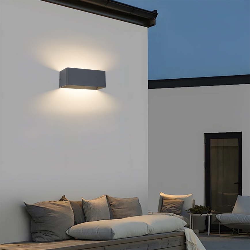 Brilagi - Aplique LED de parede para exterior DONNANI LED/7W/230V 20 cm antracite IP44