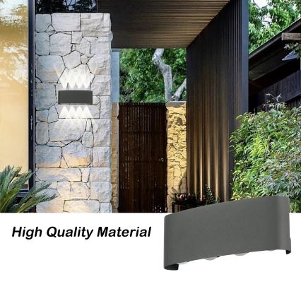 Brilagi - Aplique LED de parede para exterior FLAREBOX LED/8W/230V antracite IP65