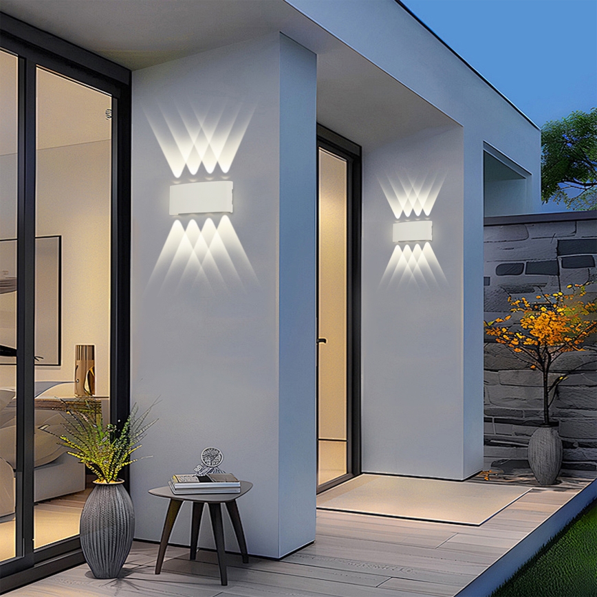 Brilagi - Aplique LED de parede para exterior FLAREBOX LED/8W/230V branco IP65