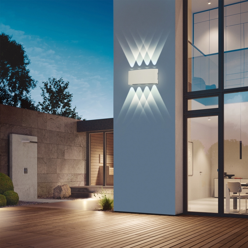 Brilagi - Aplique LED de parede para exterior FLAREBOX LED/8W/230V branco IP65