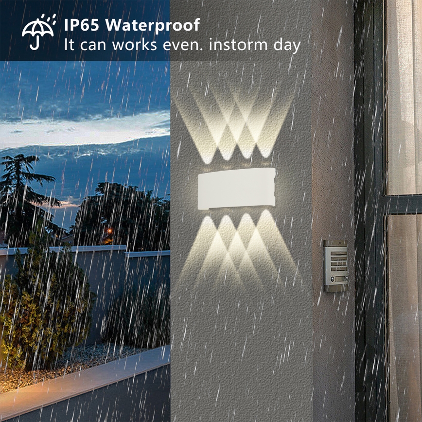 Brilagi - Aplique LED de parede para exterior FLAREBOX LED/8W/230V branco IP65