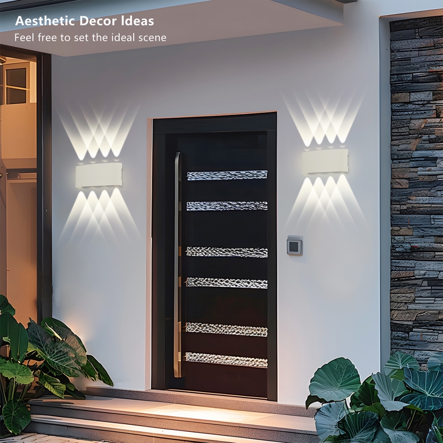 Brilagi - Aplique LED de parede para exterior FLAREBOX LED/8W/230V branco IP65