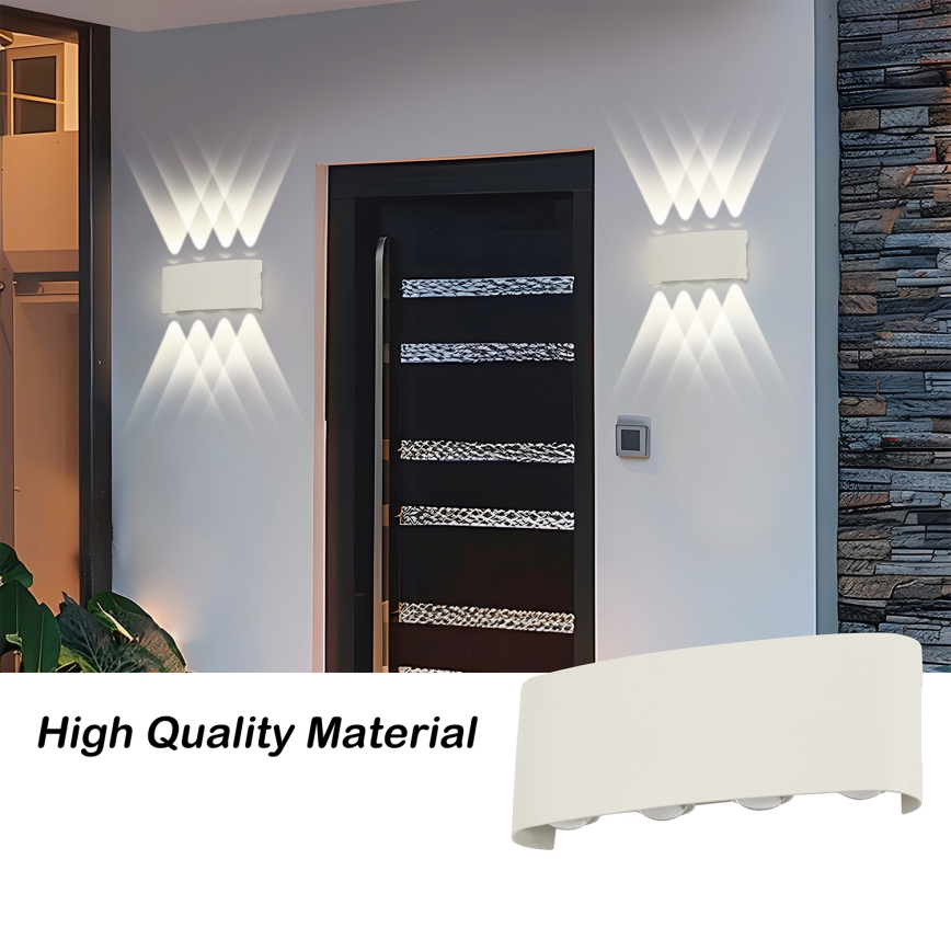 Brilagi - Aplique LED de parede para exterior FLAREBOX LED/8W/230V branco IP65