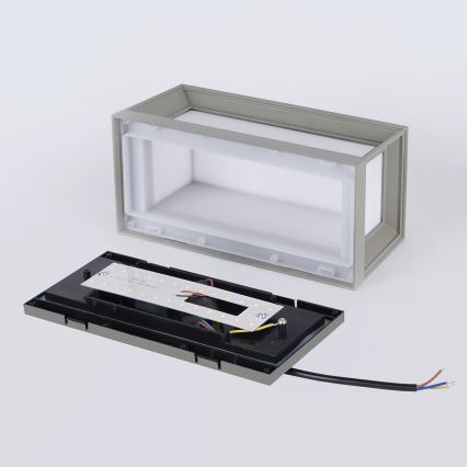 Brilagi - Aplique de parede exterior LED PARKER LED/12W/230V 3000/4500/6000K cinzento IP44