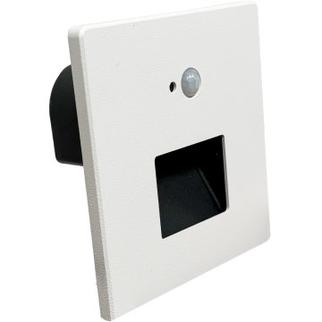 Brilagi - Aplique LED para escadas com sensor de movimento e crepúsculo JACK LED/3W/230V 3000/4000/6500K IP65 branco