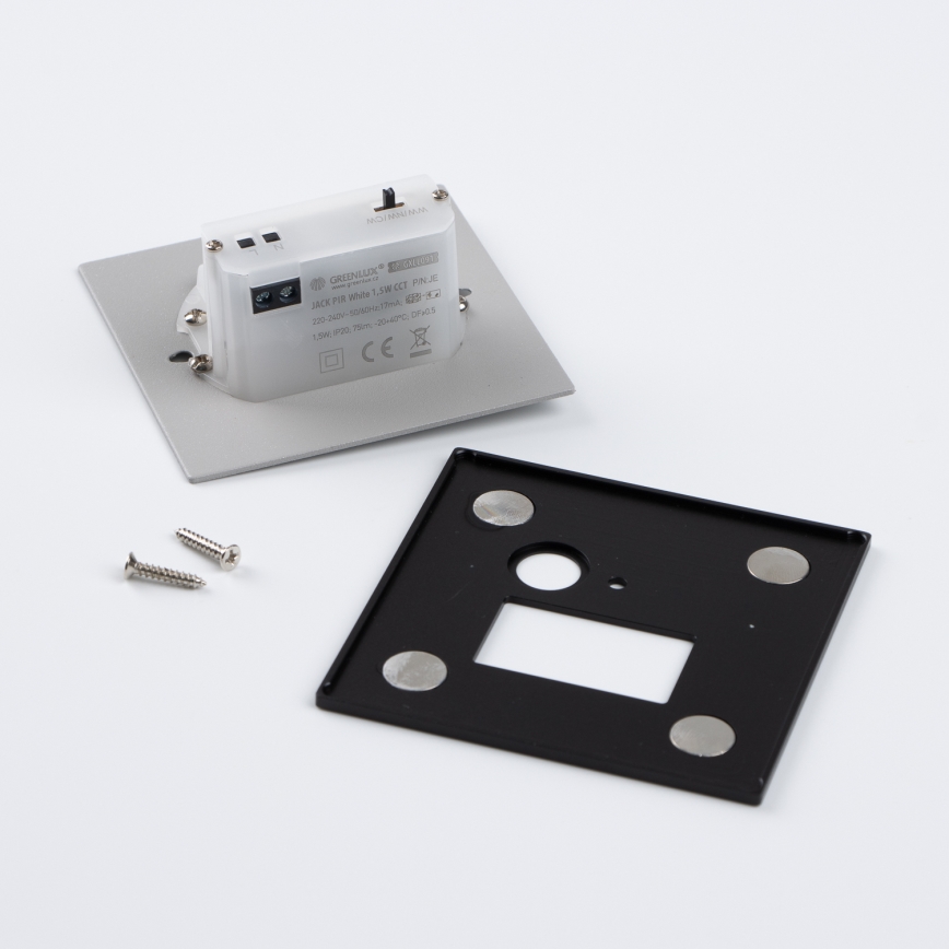 Brilagi - Luminária LED para escadas com sensor de movimento e sensor crepuscular JACK LED/1,5W/230V 3000/4000/6500K preta