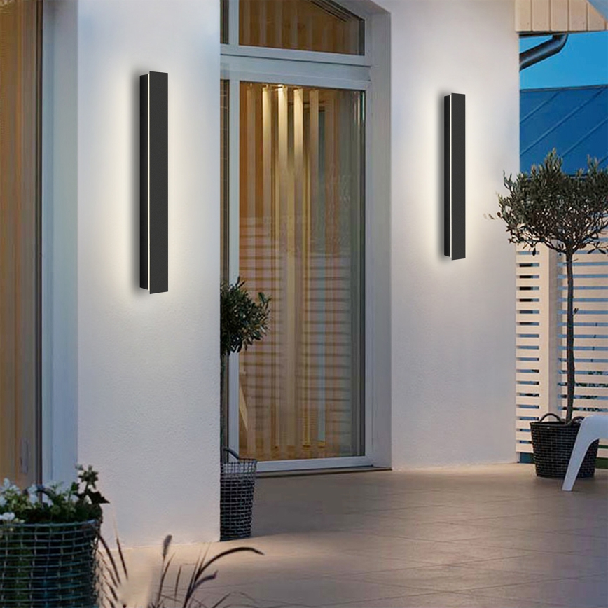 Brilagi - Aplique de parede LED para exterior LINEAR LED/12W/230V 4000K IP65 50 cm preto CRI 90
