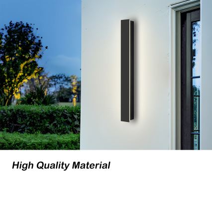 Brilagi - Aplique de parede LED para exterior LINEAR LED/12W/230V 4000K IP65 50 cm preto CRI 90