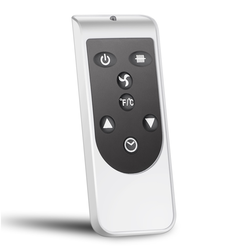 Brilagi - Aquecedor elétrico direto/convector 1000/1300/2300W LCD/temporizador/TURBO/termostato branco + controlo remoto