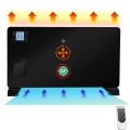 Brilagi - Aquecedor elétrico/convector 1000/1300/2300W LCD/temporizador/TURBO/termostato preto + controlo remoto
