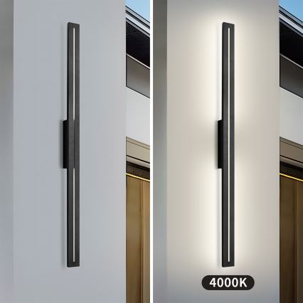 Brilagi - Aplique LED de parede para exterior LINEO LED/24W/230V 4000K IP65 100 cm preto IRC 90