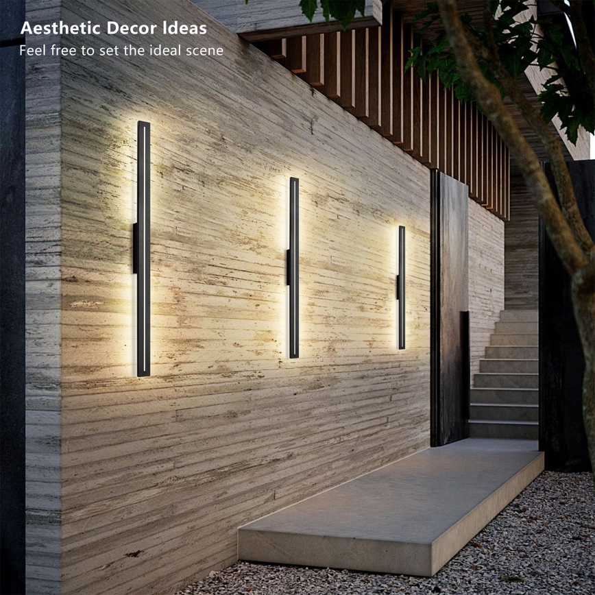 Brilagi - Aplique LED de parede para exterior LINEO LED/24W/230V 4000K IP65 100 cm preto IRC 90