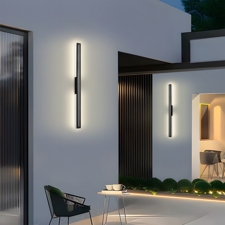 Brilagi - Aplique LED de parede para exterior LINEO LED/24W/230V 4000K IP65 100 cm preto IRC 90