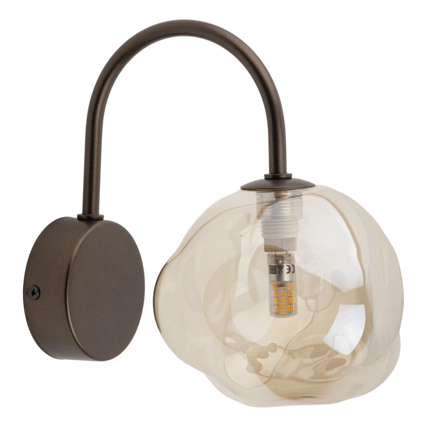 Brilagi - Arandela de parede VULCANO 1xG9/8W/230V bronze/bege fumado