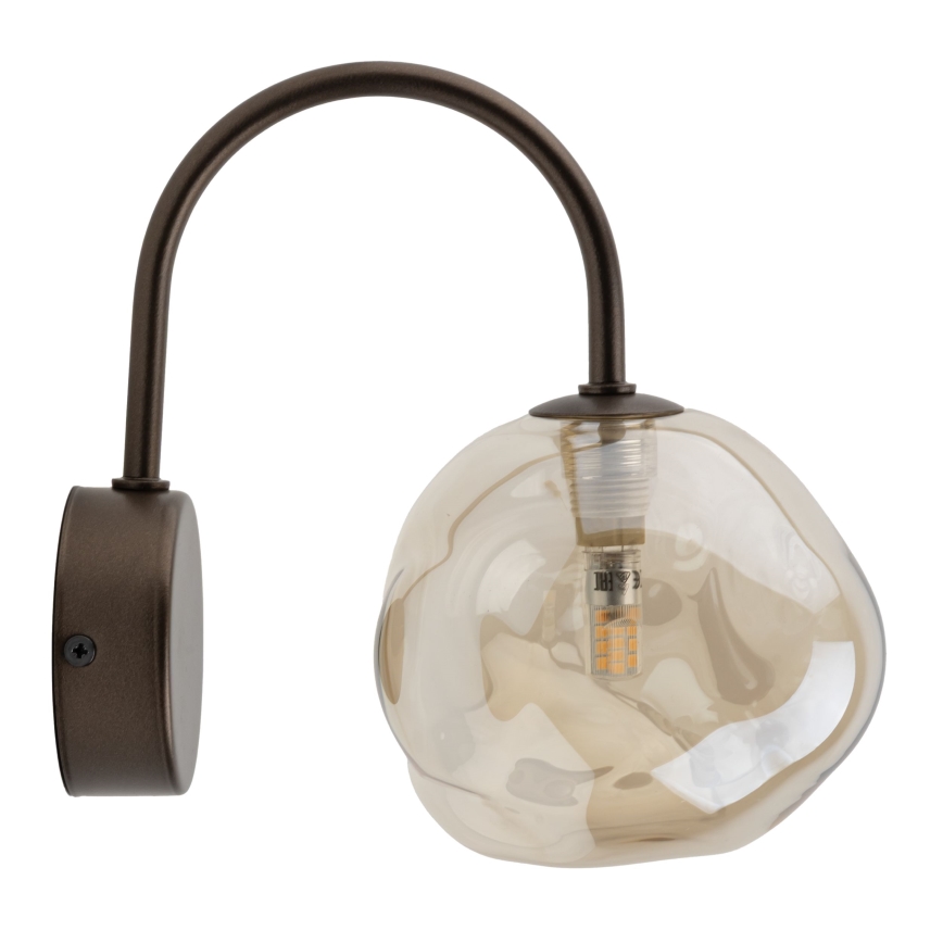 Brilagi - Arandela de parede VULCANO 1xG9/8W/230V bronze/bege fumado