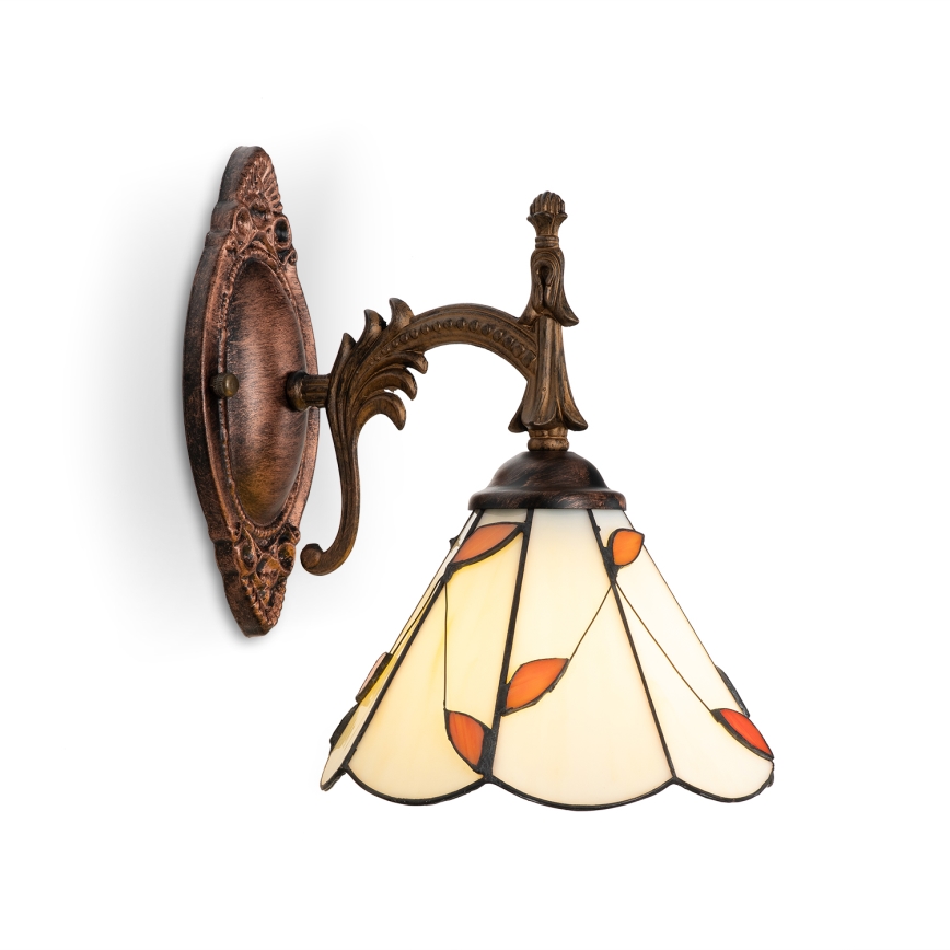 Brilagi - Arandela em vitral estilo Tiffany FOLIA 1xE14/40W/230V