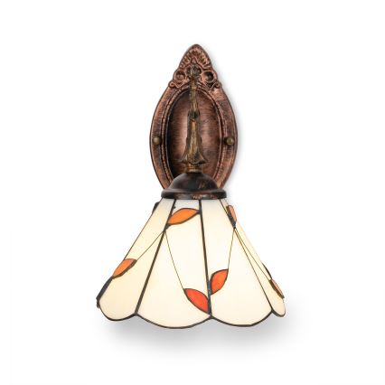 Brilagi - Arandela em vitral estilo Tiffany FOLIA 1xE14/40W/230V