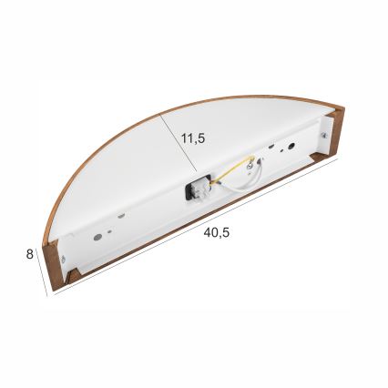 Brilagi - Arandela LED CARVALHO 1xE27/15W/230V carvalho/cerejeira