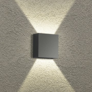 Brilagi - Arandela LED para exterior DOUBLERAY LED/4W/230V antracite IP65