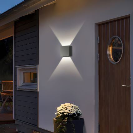Brilagi - Arandela LED para exterior DOUBLERAY LED/4W/230V antracite IP65