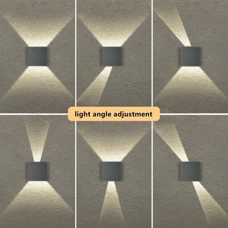 Brilagi - Arandela LED para exterior DOUBLERAY LED/4W/230V antracite IP65