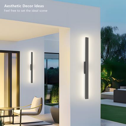 Brilagi - LED Aplique de parede para exterior LUNA LED/24W/230V 4000K IP65 100 cm antracite IRC 90