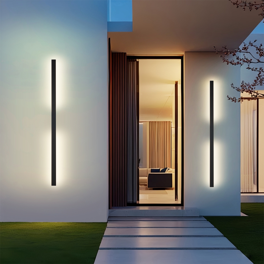 Brilagi - Aplique de parede exterior LUNA LED/30W/230V 3000K IP65 150 cm preto IRC 90