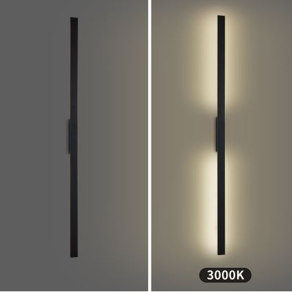 Brilagi - Aplique de parede exterior LUNA LED/30W/230V 3000K IP65 150 cm preto IRC 90